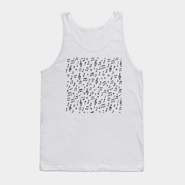 Music notes pattern Tank Top by bigmomentsdesign